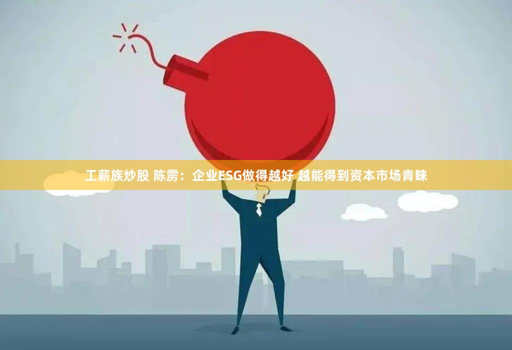 工薪族炒股 陈雳：企业ESG做得越好 越能得到资本市场青睐